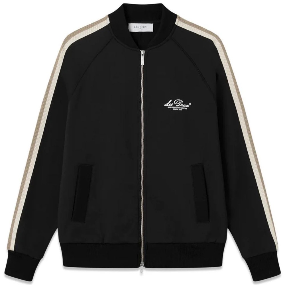 Les Deux Men's Black Track Jacket - Large - Excellent Condition